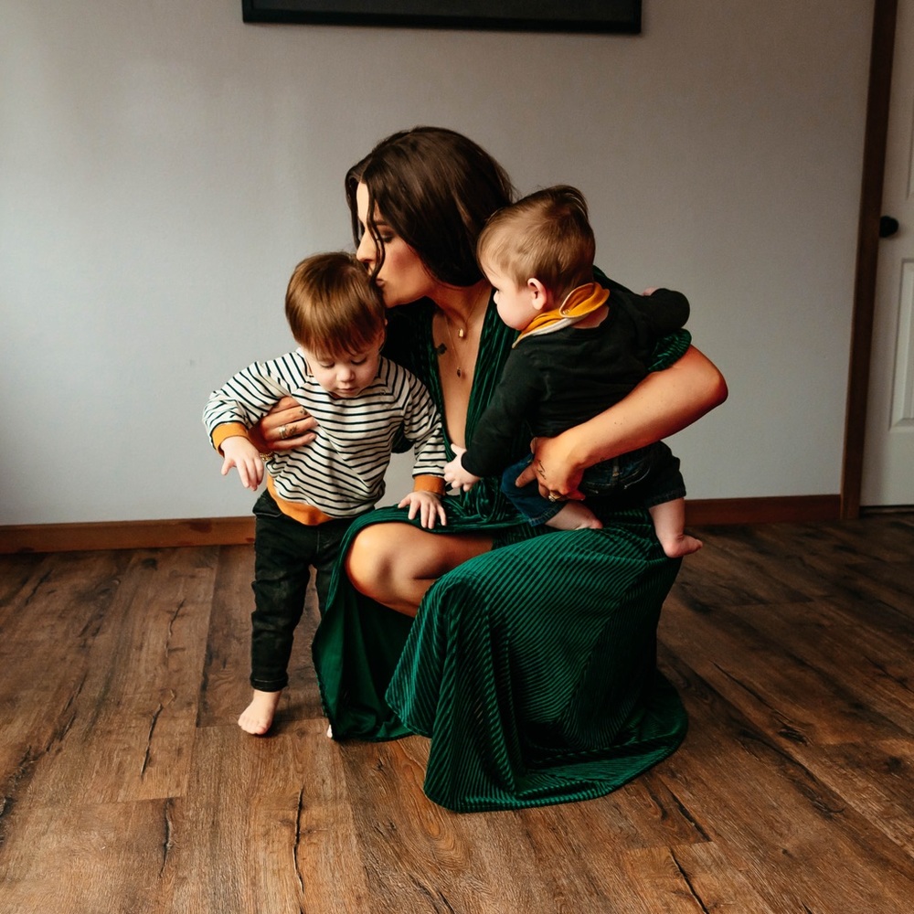Emerald Green Wrap Maxi Dress